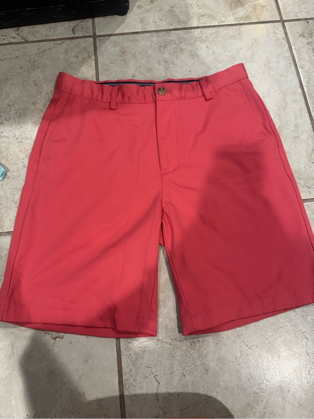 Vineyard Vines Coral Flat Front Chino Shorts